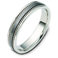Item # 110491TG - Titanium and 14 K White Gold Wedding Band