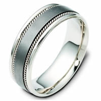 Item # 110541TG - Titanium-Gold Comfort Fit 7mm Handmade Wedding Band
