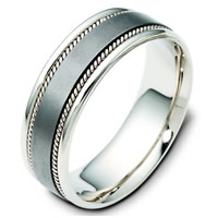Item # 110551TG - Titanium and 14 K Gold Wedding Band.