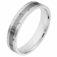 Item # 111121TG - Titanium-Gold Comfort Fit, 5.0mm Wide Wedding Band