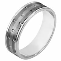 Item # 111161TG - Titanium and 14K Gold Wedding Band.