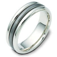 Item # 111311TG - Titanium-14 K Gold Comfort Fit, 7.0mm Wide Wedding Band