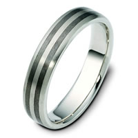 Item # 111421TG - Titanium-14 K Gold Comfort Fit Wedding Band
