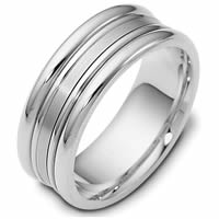 Item # 111501PP - Platinum Wedding Band Brush and Polished