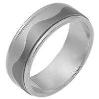 Item # 112081TG - Titanium & Gold Wedding Band