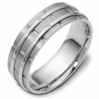 Item # 114251WE - Gold Hand MadeTwo-Tone Wedding Ring