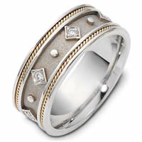 Item # 115891E - 18K Gold Diamond Wedding Band