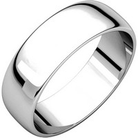 Item # 116821W - 14K White Gold Wedding Ring 6mm