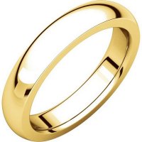 Item # 117331E - Gold Plain comfort fit 4.5 mm Wedding Band