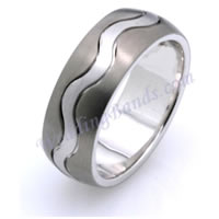 Item # 117811TG - Titanium-Gold Comfort Fit Wedding Band