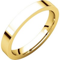 Item # 118381E - 18K Flat comfort fit 3.0mm Wedding Band