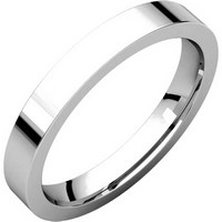 Item # 118381W - White Gold Flat comfort fit 3mm Band