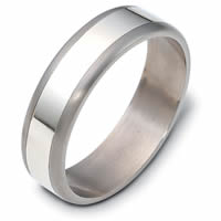 Item # 121831TG - Titanium-14 K Gold, Comfort Fit Wedding Band