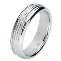 Item # 211141W - 14 Kt White Gold Wedding Band