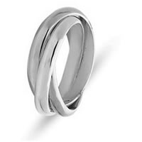 Item # 211181W - 14 Kt White Gold Russian Wedding Band