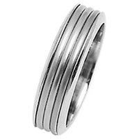 Item # 211321WE - 18 Kt White Gold Wedding Band