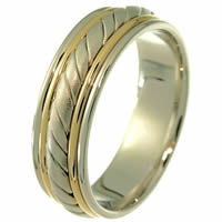 Item # 21402E - Wedding Ring, 18 kt two-tone