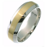 Item # 214106PE - Platinum & 18 kt Wedding Band