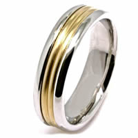 Item # 21524 - Wedding Band 14 Kt Two-Tone