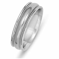 Item # 21528W - Wedding Ring, 14 Kt White Gold