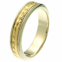 Item # 218031E - 18 Kt Two-Tone Wedding Ring
