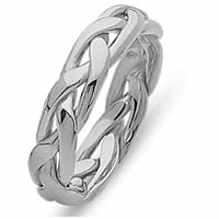 Item # 21925WE - Wedding Band, 18 Kt White Gold