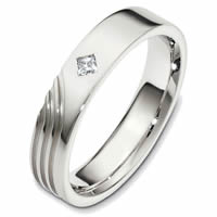 Item # 48535WE - 18K White Gold Diamond Wedding Band