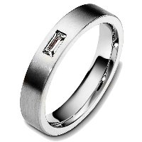 Item # 48746TI - Titanium Baguette Wedding Band