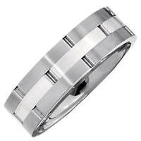 Item # 6589TI - Titanium-Silver Wedding Band