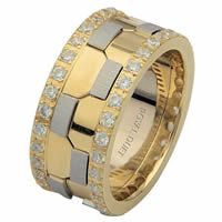 Item # 68740101D - 14 K Two-Tone Diamond Eternity Ring