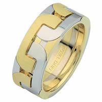 Item # 687551010E - 18 Kt Two-Tone Wedding Ring