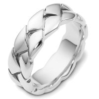 Item # A122581AG - Sterling Silver Braided Wedding Band