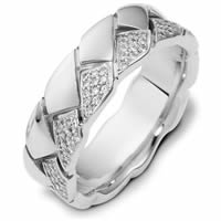 Item # A122611WE - 18K White Gold Diamond Wedding Band