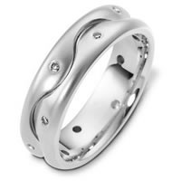 Item # A124821W - 14K White Gold Diamond Wedding Band