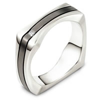 Item # A125881TG - Titanium-14K Gold Diamond Wedding Band