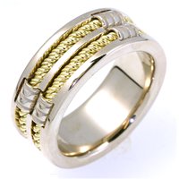 Item # A125921E - 18K Two-Tone Wedding Band.