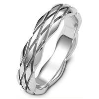 Item # B124101WE - 18K White Gold Wedding Band