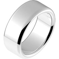 Item # B25853WE - 18K White Gold 7.5mm Comfort Fit Wedding Ring