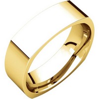 Item # C131621E - 18K Yellow Gold 6.0 mm Square Wedding Band