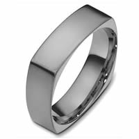 Item # C131621TI - Titanium Square Wedding Band
