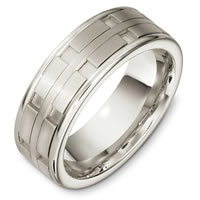 Item # C132971WE - 18 Kt White Gold Wedding Band