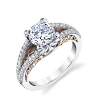 Item # E7082 - Rose & White Gold Engagement Ring