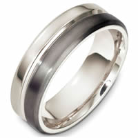 Item # F133241TP - Titanium and Platinum Contemporary Wedding Band