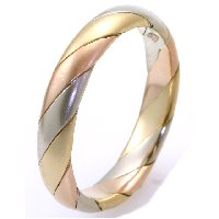 Item # M30036 - 14K Tri-Color Gold Wedding Band