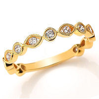 Item # M31888 - Yellow Gold 0.40 Ct Tw Diamond Stackable Ring