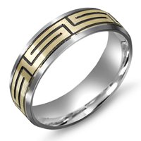 Item # M5751PE - Greek Key Wedding Band