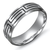 Item # M5751WE - Greek Key Wedding Band
