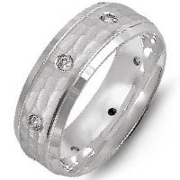 Item # M8967PP - Platinum Wedding Band Hammered
