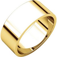 Item # N012508E - Yellow Gold 8mm Wide FlatPlain Wedding Band