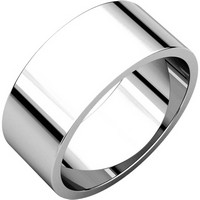 Item # N012508W - White Gold 8mm Wide Flat Plain Wedding Band